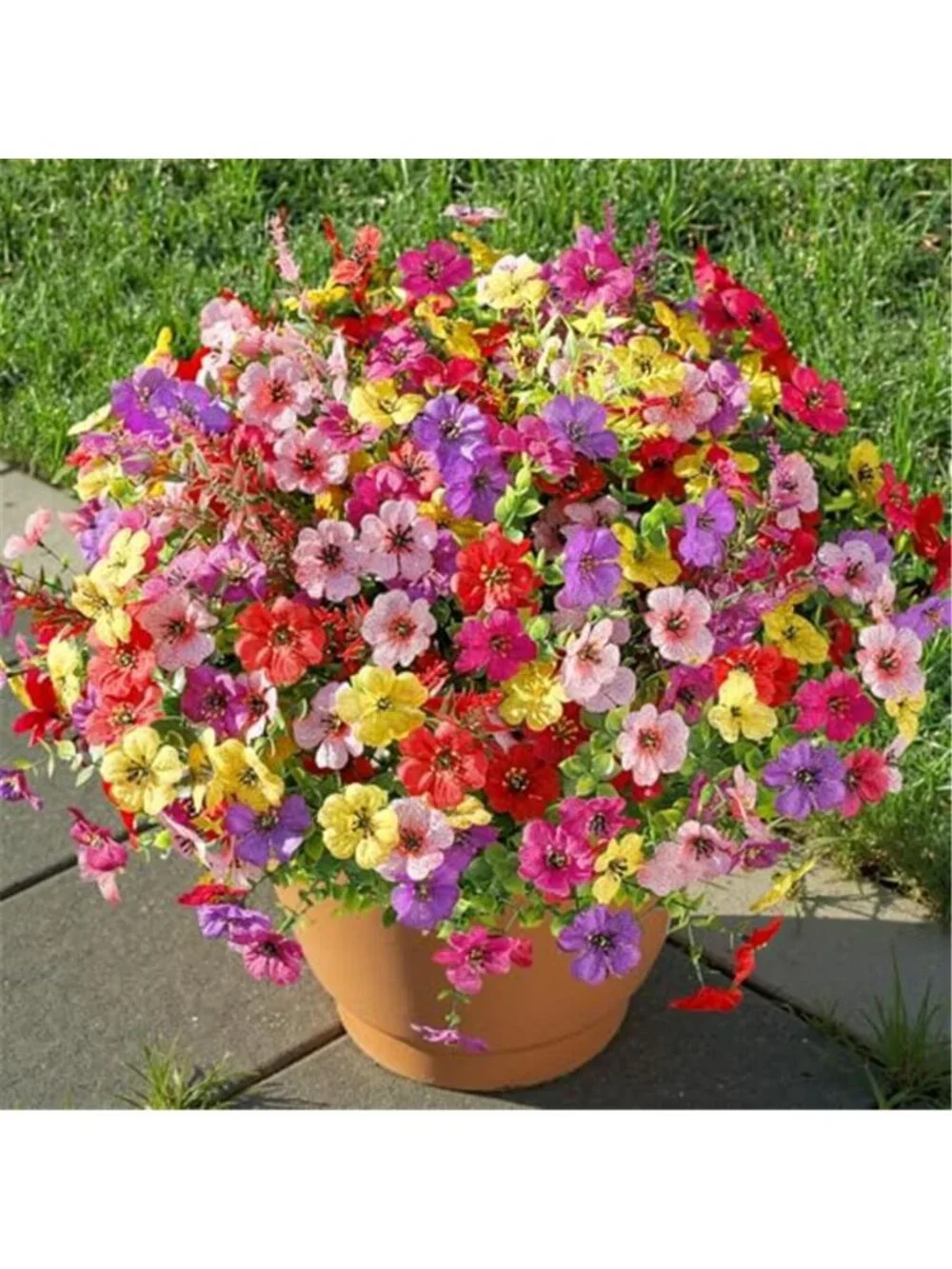 24 Bundles Artificial Flowers Outdoor UV Resistant Faux Silk Eucalyptus Lavender